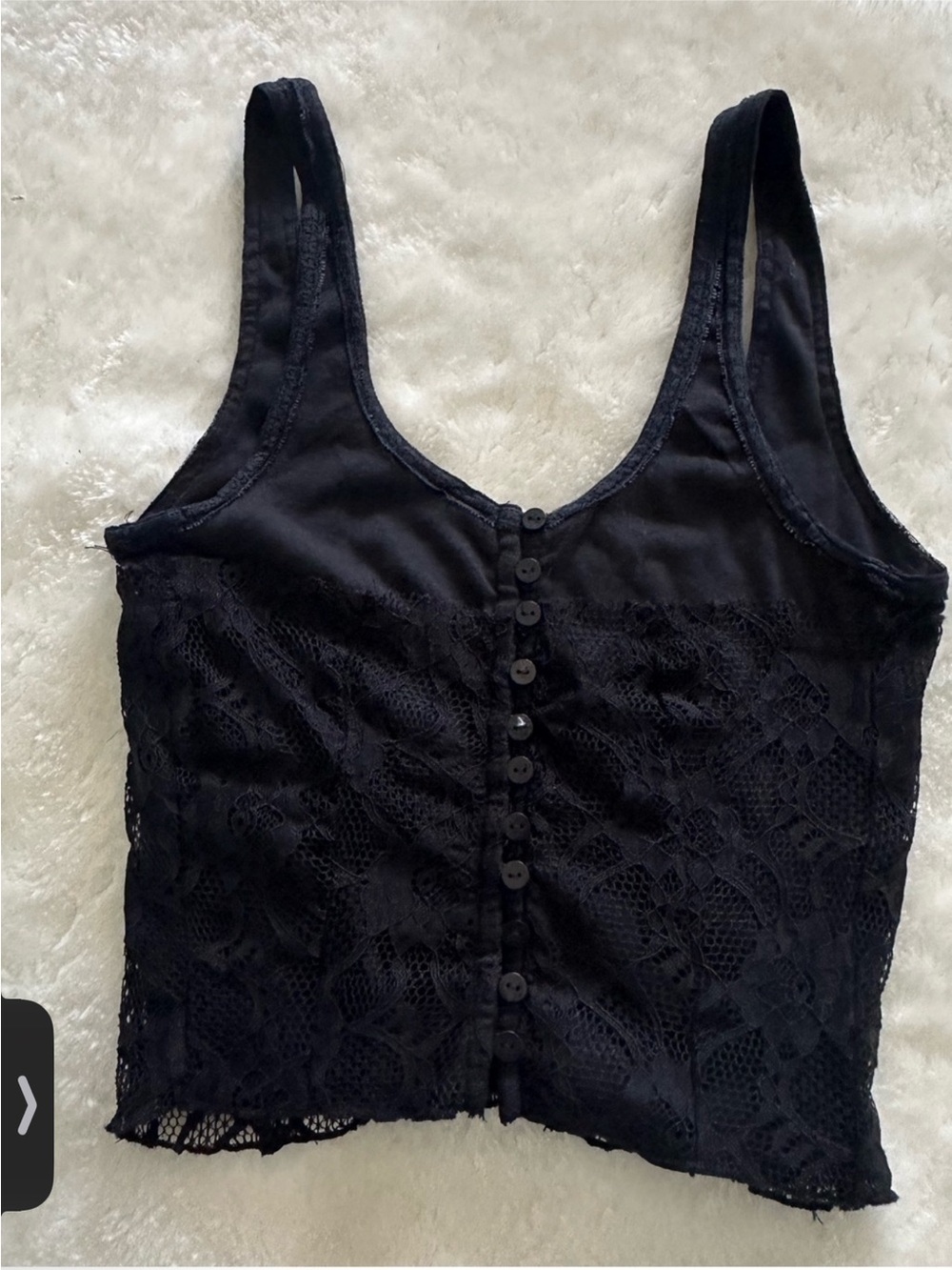 Free People Cosette Corset Reversible Lace
Overlay Cropped Tank Top